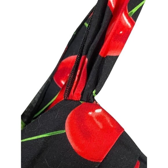 Torrid Dress 12 Black Skater Cherry Retro Pinup Fairy Goth Whimsical Punk - Picture 10 of 16